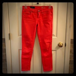 J.Crew Bright Salmon Toothpick Jeans
